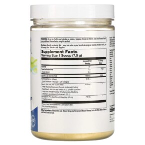 Thành phần vi chất của KAL Hydrolyzed Marine Collagen Tangerine 3.750 mg 10.5 oz (298 g) 021245949398