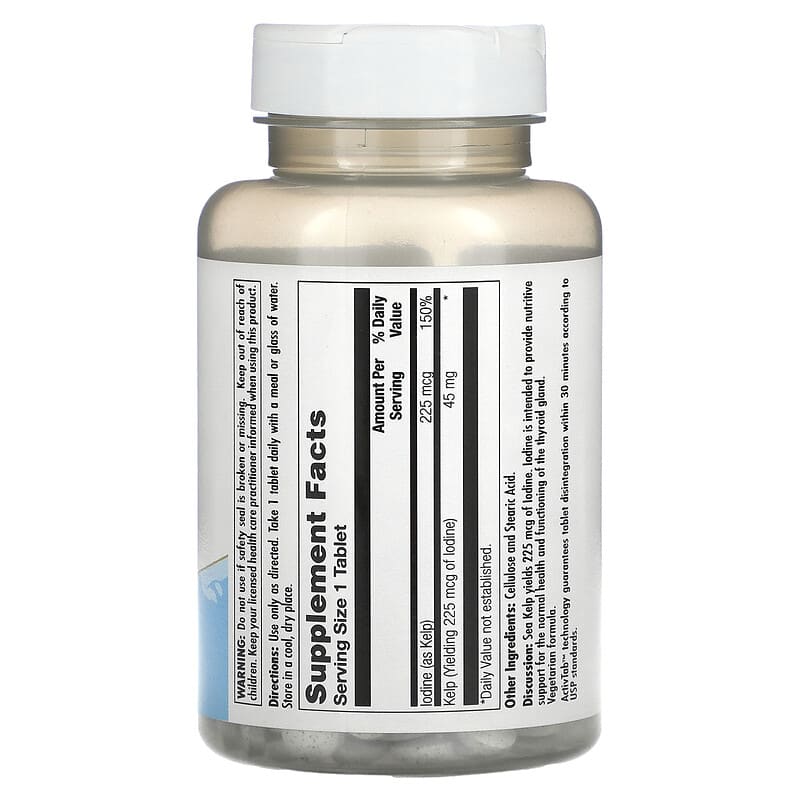 KAL Kelp 250 Tablets 2 Thành phần vi chất của KAL Kelp 250 Tablets 021245754008