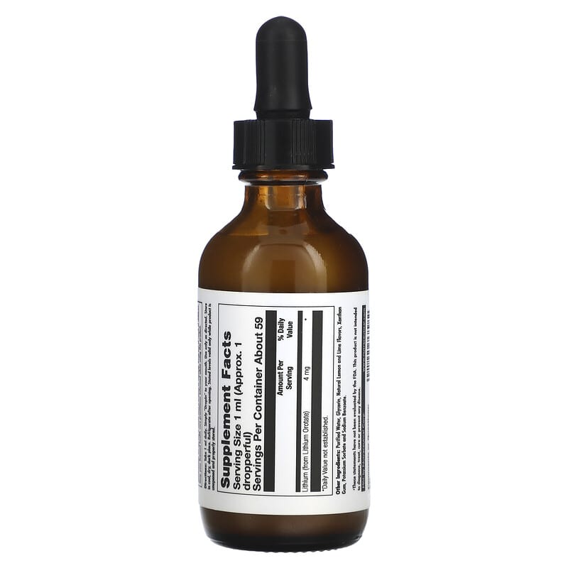 KAL Lithium Orotate Drops Lemon Lime 2 fl oz (59 ml) (Discontinued Item) 2 Thành phần vi chất của KAL Lithium Orotate Drops Lemon Lime 2 fl oz (59 ml) (Discontinued Item) 021245768982