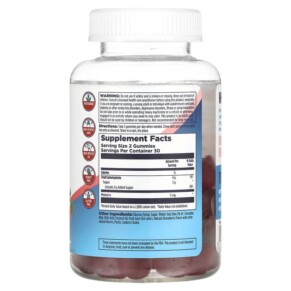 Thành phần vi chất của KAL Melatonin Gummies Strawberry 60 Gummies 021245263715