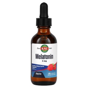 Thực phẩm chức năng KAL Melatonin Raspberry 3 mg 1.85 fl oz (55 ml) 021245970354