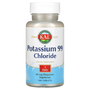 Thực phẩm chức năng KAL Potassium 99 Chloride 99 mg 100 Tablets 021245846703