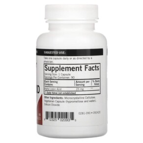 Thành phần vi chất của Kirkman Labs Alpha Lipoic Acid 25 mg 90 Capsules 812325020935