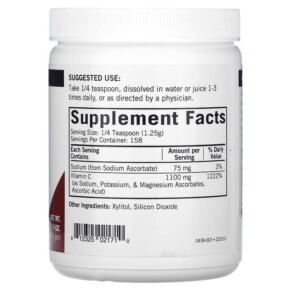 Thành phần vi chất của Kirkman Labs Buffered Vitamin C Powder Unflavored 7 oz (198.5 g) 812325021710