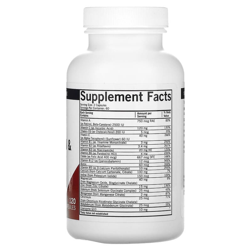 Kirkman Labs Children's Multivitamin & Mineral 120 Capsules 2 Thành phần vi chất của Kirkman Labs Children's Multivitamin & Mineral 120 Capsules 812325021048