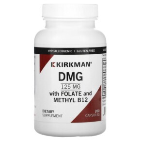 Thực phẩm chức năng Kirkman Labs DMG with Folate and Methyl B12 125 mg 200 Capsules 812325021000