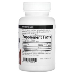 Thành phần vi chất của Kirkman Labs Melatonin Chewable 3 mg 150 Tablets 812325020461