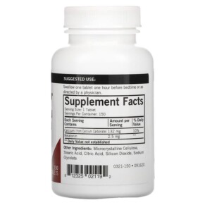 Thành phần vi chất của Kirkman Labs Melatonin Extended Release 2.5 mg 150 Tablets 812325021192