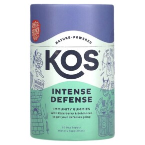 Thực phẩm chức năng KOS Intense Defense Immunity Gummies Raspberry 30 Gummies 850015510311