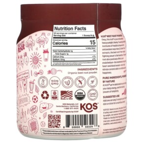 Thành phần vi chất của KOS Organic Beet Root Powder 12.7 oz (360 g) 850000503298