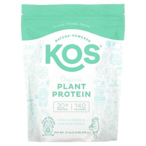 Thực phẩm chức năng KOS Organic Plant Protein Unflavored 1 lb (476 g) 850015510922