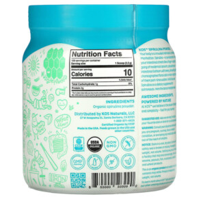 Thành phần vi chất của KOS Organic Spirulina Powder 13.5 oz (381.5 g) 850000503090