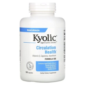 Thực phẩm chức năng Kyolic Aged Garlic Extract Circulation Health Formula 106 300 Capsules 023542106436