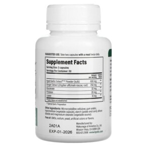 Thành phần vi chất của Kyolic Aged Garlic Extract Cleanse & Digestion Formula 102 100 Veggie Capsules 023542102414