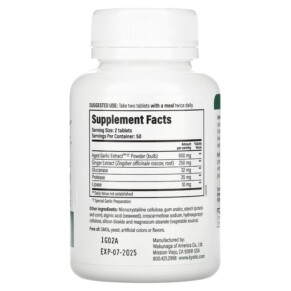 Thành phần vi chất của Kyolic Aged Garlic Extract Cleanse & Digestion Formula 102 100 Veggie Tablets 023542102315