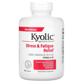 Thực phẩm chức năng Kyolic Aged Garlic Extract Stress & Fatigue Relief Formula 101 300 Capsules 023542101431