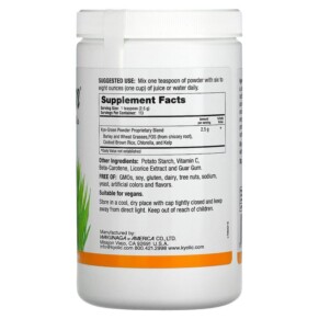 Thành phần vi chất của Kyolic Kyo-Green Powdered Drink Mix 10 oz (283 g) 023542700511