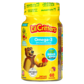Thực phẩm chức năng L'il Critters Omega-3 Zesty Raspberry-Lemonade 60 Gummies 027917014265
