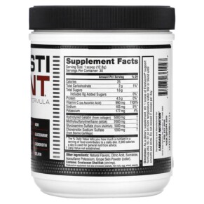 Thành phần vi chất của Labrada Nutrition ElastiJoint Joint Support Formula Grape Flavor 13.54 oz (384 g) 710779361027