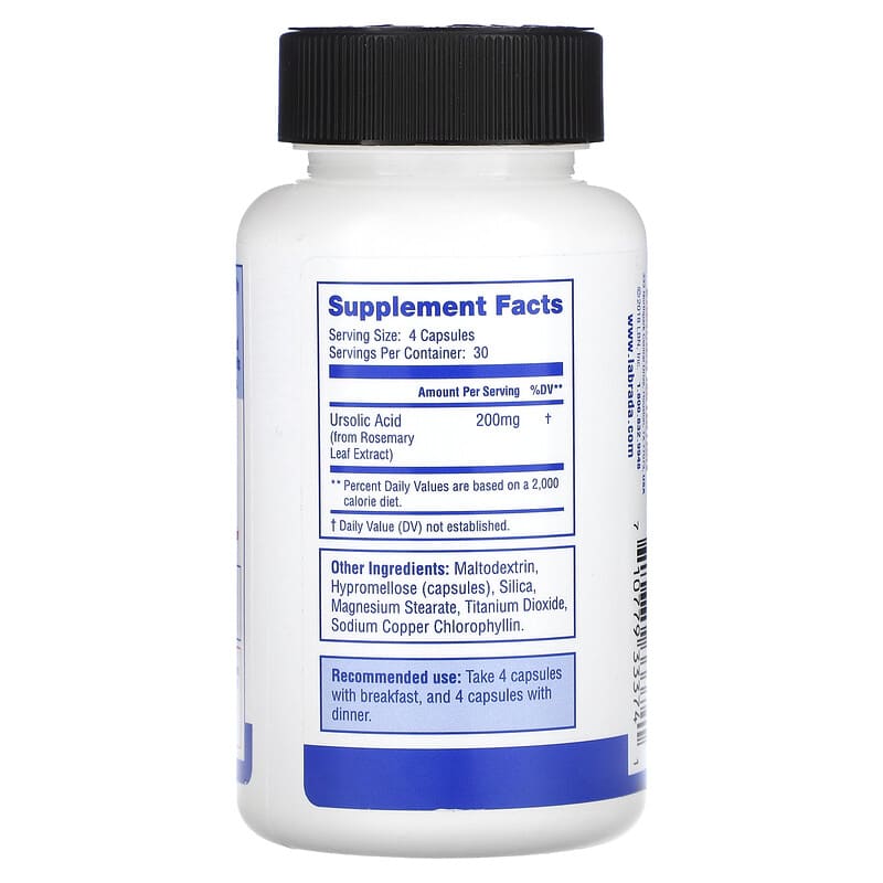 Labrada Nutrition Ursolic Acid Lean Muscle Optimizer 120 Vcaps 2 Thành phần vi chất của Labrada Nutrition Ursolic Acid Lean Muscle Optimizer 120 Vcaps 710779333741
