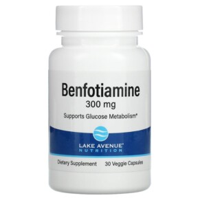 Thực phẩm chức năng Lake Avenue Nutrition Benfotiamine 300 mg 30 Veggie Capsules 898220020126