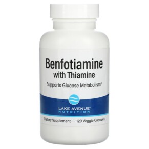 Thực phẩm chức năng Lake Avenue Nutrition Benfotiamine with Thiamine 250 mg 120 Veggie Capsules 898220020096