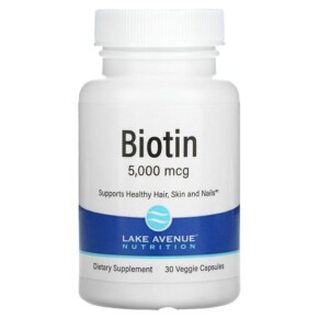 Thực phẩm chức năng Lake Avenue Nutrition Biotin 5.000 mcg 30 Veggie Capsules 898220016761