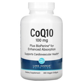 Thực phẩm chức năng Lake Avenue Nutrition CoQ10 Plus Bioperine 100 mg 365 Veggie Softgels 898220017799