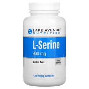 Thực phẩm chức năng Lake Avenue Nutrition L-Serine 900 mg 120 Veggie Capsules 898220017157