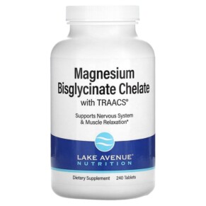 Thực phẩm chức năng Lake Avenue Nutrition Magnesium Bisglycinate Chelate with TRAACS® 100 mg 240 Tablets 898220016730