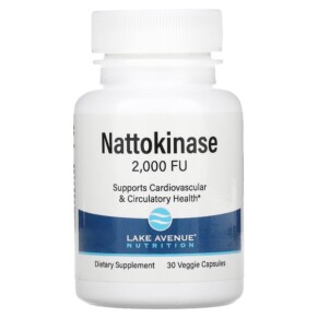Thực phẩm chức năng Lake Avenue Nutrition Nattokinase Proteolytic Enzyme 2.000 FUs 30 Veggie Capsules 898220016327