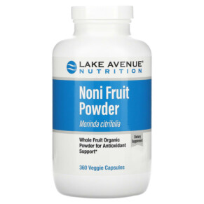 Thực phẩm chức năng Lake Avenue Nutrition Noni Fruit Powder Organic Whole Fruit Powder 360 Veggie Capsules 898220015375
