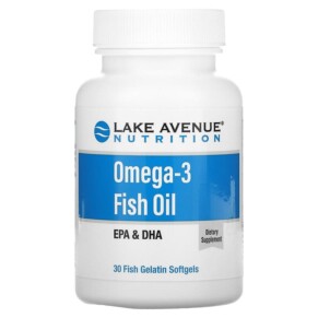 Thực phẩm chức năng Lake Avenue Nutrition Omega-3 Fish Oil 1250 mg 30 Fish Gelatin Softgels 898220018611