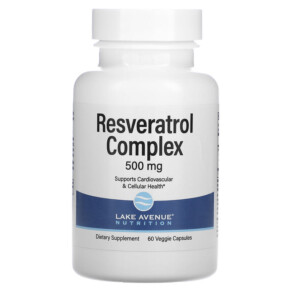 Thực phẩm chức năng Lake Avenue Nutrition Resveratrol Complex 500 mg 60 Veggie Capsules 898220016648