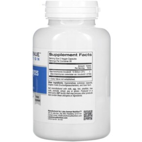 Thành phần vi chất của Lake Avenue Nutrition Saccharomyces Boulardii Probiotic Yeast 10 Billion CFU 180 Veggie Capsules 898220014217