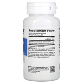 Thành phần vi chất của Lake Avenue Nutrition Saccharomyces Boulardii Probiotic Yeast 10 Billion CFU 60 Veggie Capsules 898220014200