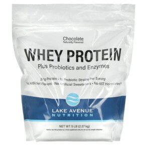 Thực phẩm chức năng Lake Avenue Nutrition Whey Protein + Probiotics Chocolate 5 lb Pouch (2.27 kg) 898220014323