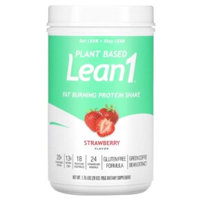 Thực phẩm chức năng Lean1 Plant Based Fat Burning Protein Shake Strawberry 1.75 lbs (795 g) 810033013041