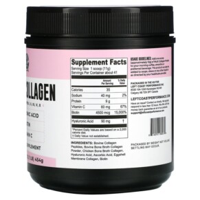 Thành phần vi chất của Left Coast Performance Multi Collagen 16 oz (454 g) 644216980284