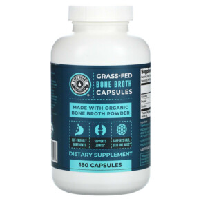 Thực phẩm chức năng Left Coast Performance Organic Grass Fed Bone Broth 180 Capsules 752830334236