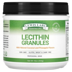 Thực phẩm chức năng Lewis Labs Lecithin Granules Natural Coconut and Pineapple 16 oz (454 g) 042515435144
