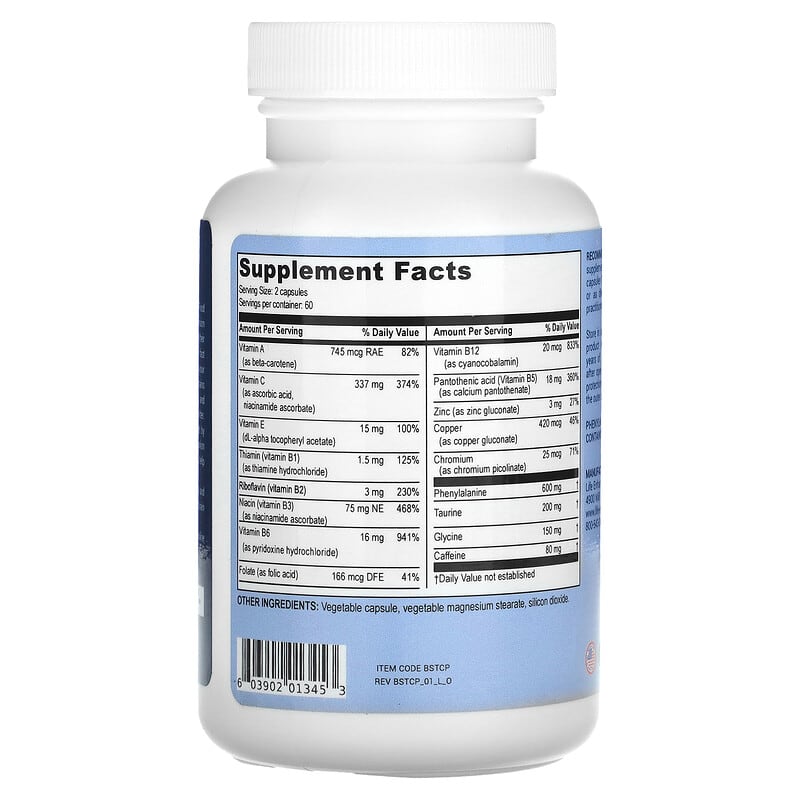 Life Enhancement Blast Caps 120 Vegetarian Capsules 2 Thành phần vi chất của Life Enhancement Blast Caps 120 Vegetarian Capsules 603902013453