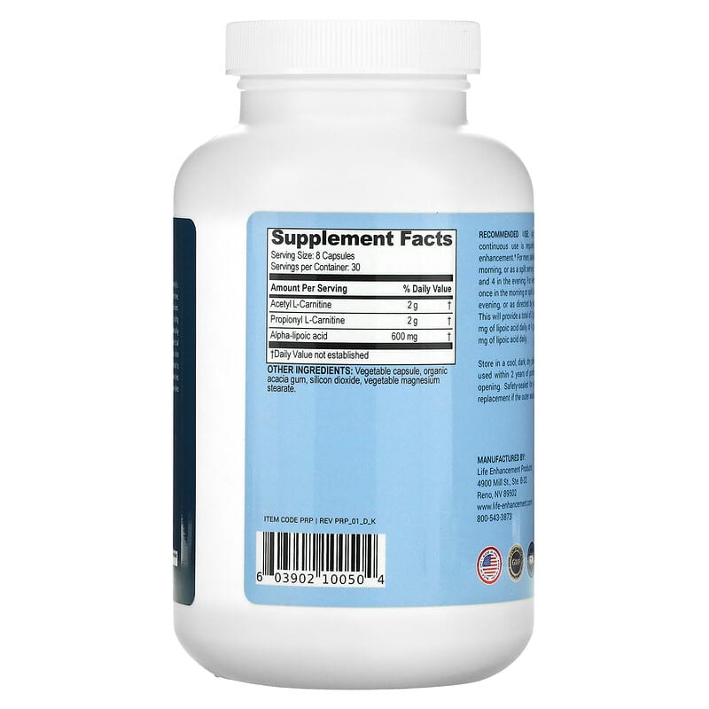 Life Enhancement PropeL 240 Vegetarian Capsules 2 Thành phần vi chất của Life Enhancement PropeL 240 Vegetarian Capsules 603902100504