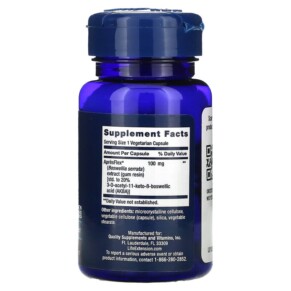 Thành phần vi chất của Life Extension 5-LOX Inhibitor with ApresFlex 100 mg 60 Vegetarian Capsules 737870163961