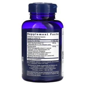 Thành phần vi chất của Life Extension Adrenal Energy Formula 120 Vegetarian Capsules 737870163008