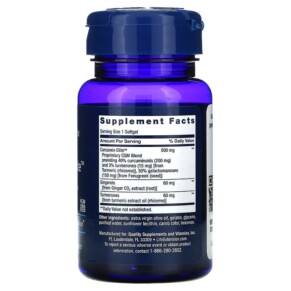 Thành phần vi chất của Life Extension Advanced Curcumin Elite Turmeric Extract Ginger & Turmerones 30 Softgels 737870232438