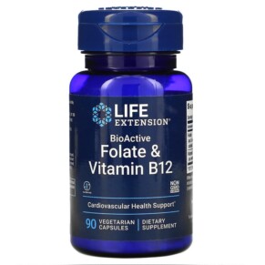 Thực phẩm chức năng Life Extension BioActive Folate & Vitamin B12 90 Vegetarian Capsules 737870184294