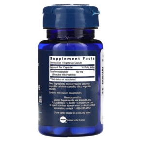 Thành phần vi chất của Life Extension Bioactive Milk Peptides 30 Vegetarian Capsules 737870151234