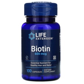 Thực phẩm chức năng Life Extension Biotin 600 mcg 100 Capsules 737870102106