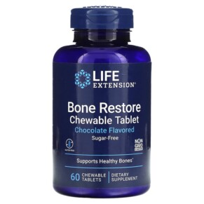Thực phẩm chức năng Life Extension Bone Restore Sugar-Free Chocolate 60 Chewable Tablets 737870212300